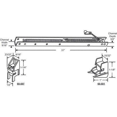 Strybuc 31in Channel Balance With Ends 60-303-1